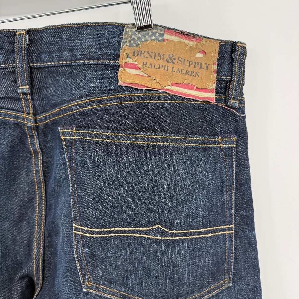 Denim & Supply Ralph Lauren Slim Jeans Mens 36/30 Dark Indigo‎ Blue Denim RL67